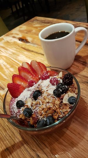 Acai bowl (no honey) - easily shared with 2 people at Hiking Hawaii Cafe in Honolulu