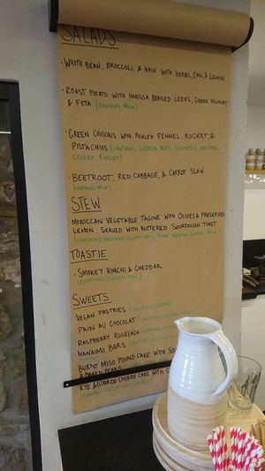 Today's menu at Five Acres in St Andrews