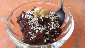 sugar free chocolate mousse at Green Leaf Cafe in Koh Phangan