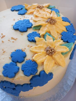 Gluten free vegan vanilla-strawberry birthday cake at Greenhill Vegan Bakery in Ballymena