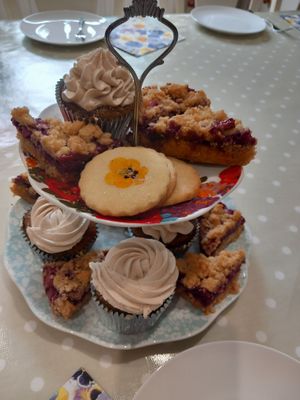 Vegan afternoon tea selection at Greenhill Vegan Bakery in Ballymena