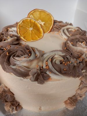 Gluten free vegan chocolate-orange cake at Greenhill Vegan Bakery in Ballymena