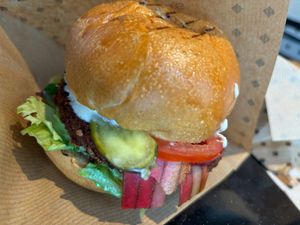 Bacon Burger at Swing Kitchen in Leipzig