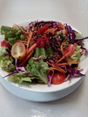 Mix vegetable salad in Bamboo Bar Sihanoukville at Bamboo Bar & Vegetarian Restaurant in Sihanoukville