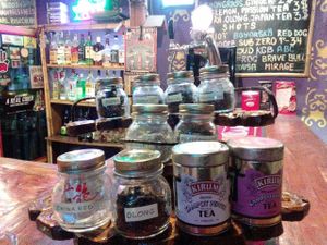 Selection of teas in Bamboo Bar. Come and try! We are open 24/7 every day! at Bamboo Bar & Vegetarian Restaurant in Sihanoukville