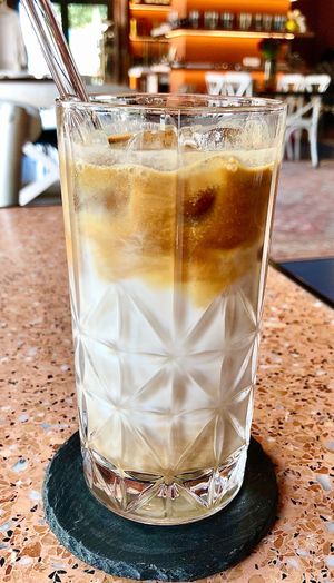 Iced oat latte at Eco Mind Cafe in Dubai