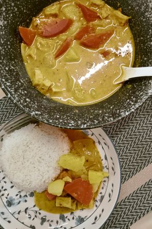Massaman curry with tofu. at Happy Dog Café - แฮปปี้ ด็อก คาเฟ่ in Koh Chang