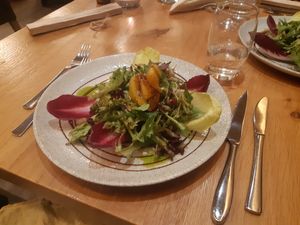 Delicious salad (ask for vegan dressing!)  at Hotel Restaurant Landhaus in Munster