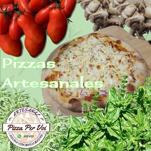 Nuestras pizzas son hechas artesanalmente con masa madre at Pizza Per Voi  in Alajuela