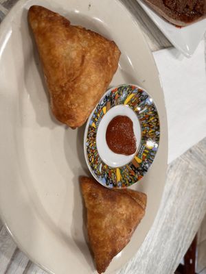 Sambousaa -confirmed with waiter-no butter   at Abay Ethiopian Market and Restaurant in San Diego