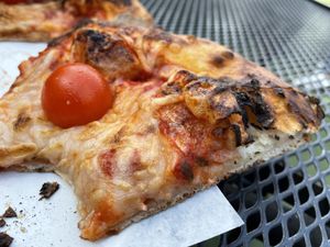 Wood fired crust   at Lucky Penny in Santa Barbara
