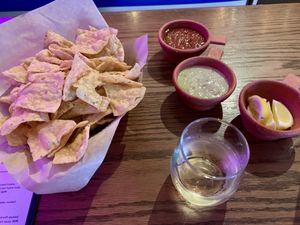 Chips dips  at Mama Betty's Tex-Mex y Cantina in Austin