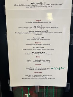   at Desi's Indian Curry in Honolulu