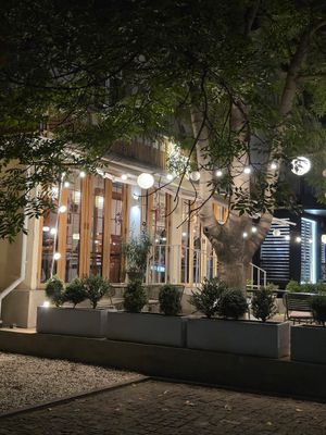 Outside at Ramen77 in Almaty