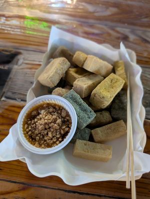 Fried Mixed Tofu at Lana Square  in Chiang Mai