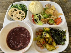 So yummy!  at Jixiang Vegetarian Restaurant in Lijiang