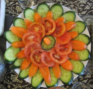 A simple salad. at Banana Leaf Restaurant Kovalam in Kovalam