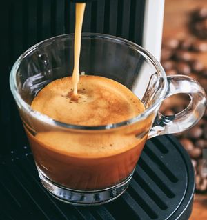 Espresso and American coffee available. at Banana Leaf Restaurant Kovalam in Kovalam