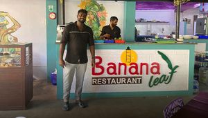 Rahul the manager and Chef Ajit. at Banana Leaf Restaurant Kovalam in Kovalam