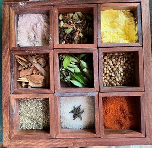Amazing local spices. at Banana Leaf Restaurant Kovalam in Kovalam