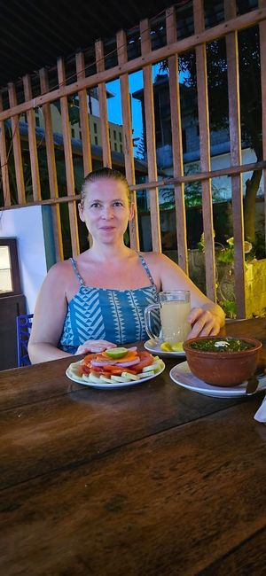 Enjoy a fresh salad with your Indian food. Everything is washed in mineral water. at Banana Leaf Restaurant Kovalam in Kovalam