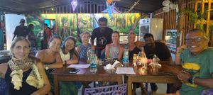 Friends meeting at Banana Leaf at Banana Leaf Restaurant Kovalam in Kovalam