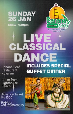 Amazing entertainment with a veg buffet at Banana Leaf Restaurant Kovalam in Kovalam