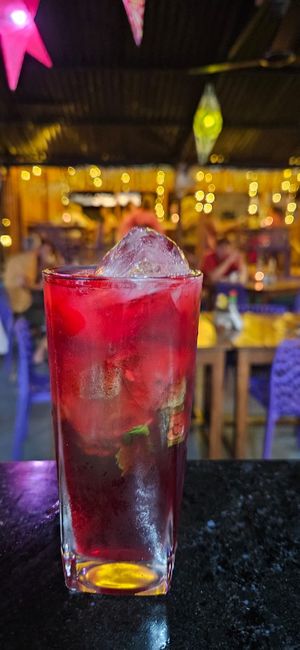 A lovely mocktail at Banana Leaf Restaurant Kovalam in Kovalam