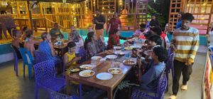 Groups are made very welcome - just let the restaurant know in advance at Banana Leaf Restaurant Kovalam in Kovalam