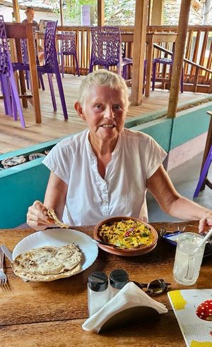 A very special customer who put Banana Leaf Kovalam on Happy Cow at Banana Leaf Restaurant Kovalam in Kovalam