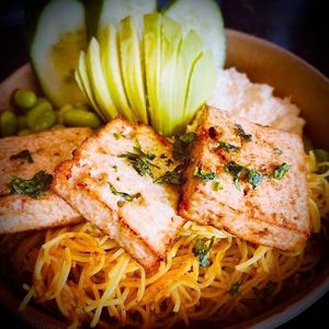Happiness Tofu Buddha Bowl at The Nestaurant in Ware