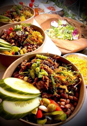 No Quack Vegan Crispy Duck Buddha Bowl at The Nestaurant in Ware