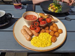 Vegan full English at The Closed Shop in Sheffield