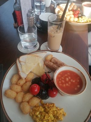 241 brunch and iced oat latte at The Closed Shop in Sheffield