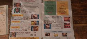 Menu at Los Barbados in Tokyo