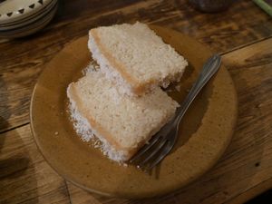 Sudanese coconut cake at Los Barbados in Tokyo
