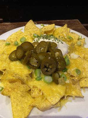 Loaded nachos  at The Lady Luck in Canterbury