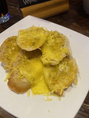 Cheesy garlic bread   at The Lady Luck in Canterbury