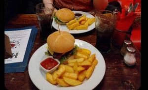 Vegan burgers at The Lady Luck in Canterbury