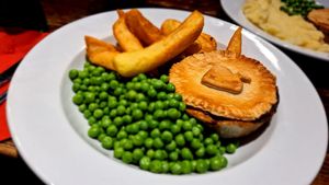 Mushroom pie at The Lady Luck in Canterbury