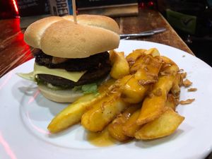 Rebel without a Claus burger at The Lady Luck in Canterbury