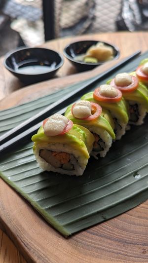 delicious vegan omkase sushi from chef at Bar 42 in Ubud