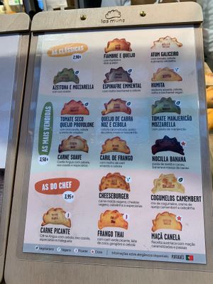 Full menu  at Las Muns in Porto