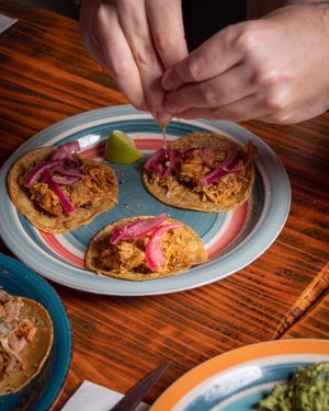Tacos de Cochinita ración de 3 at La Condesa  in Barcelona