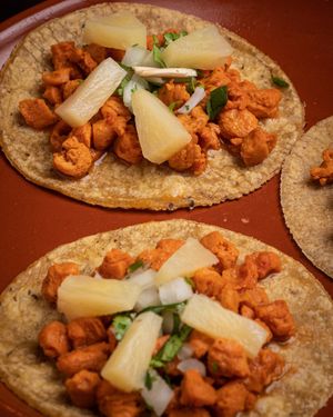 Tacos de Soja al pastor at La Condesa  in Barcelona