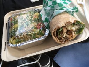Donair with dragon fries at Wild Leek in Halifax