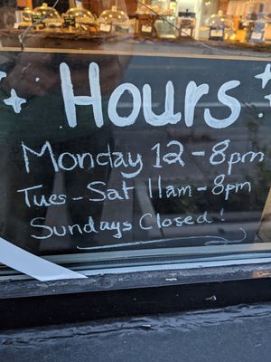 Current hours. at Wild Leek in Halifax