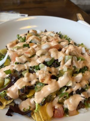 Mac burger nachos   at Wild Leek in Halifax