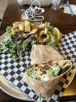 Donair and Caesar salad   at Wild Leek in Halifax