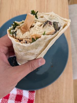Tofu wrap from deli fridge at Wild Leek in Halifax